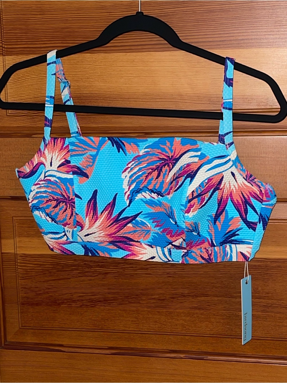 Birdsong Tropical Print Bikini Bralette Top - NWT - 34G